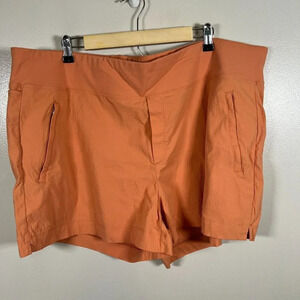 Athleta Trekkie North Shorts Size 24 Orange Hiking Outdoor Travel Athleisure
